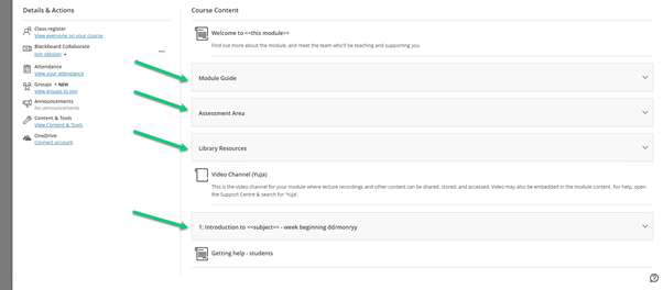 My Dundee module highlighting the learning modules