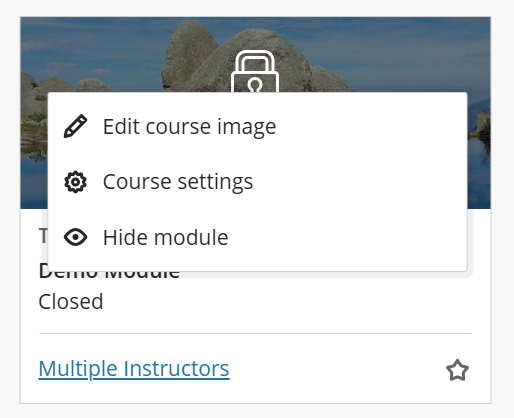 Tile view Image of the closed course in Grid View