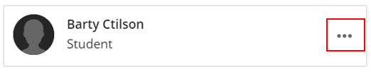 Blackboard ultra class register student highlighting the more actions button