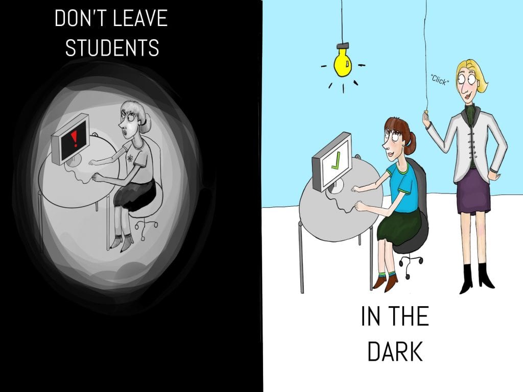 Don't leave students in the dark.